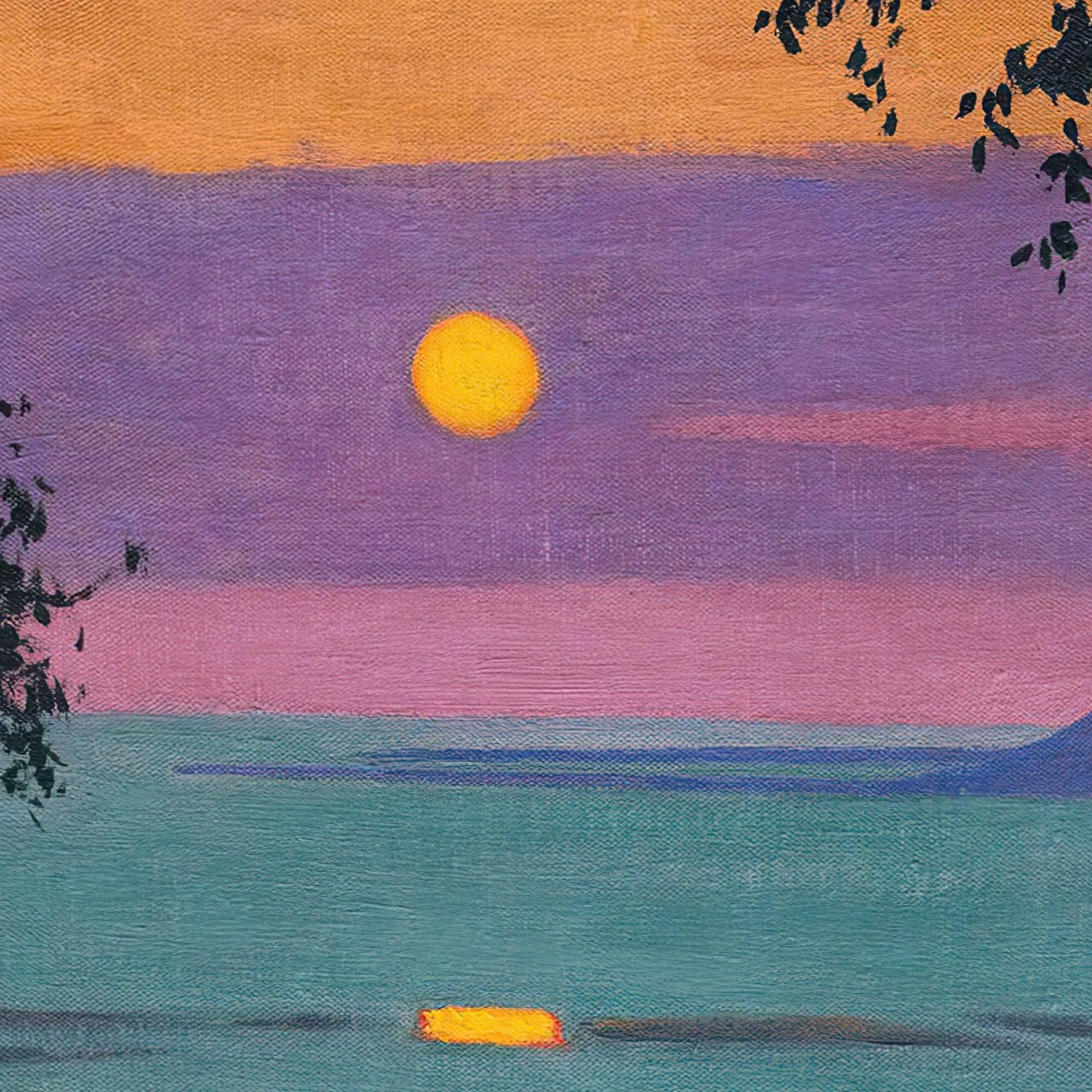 Sunset At Grace, Orange And Violet Sky